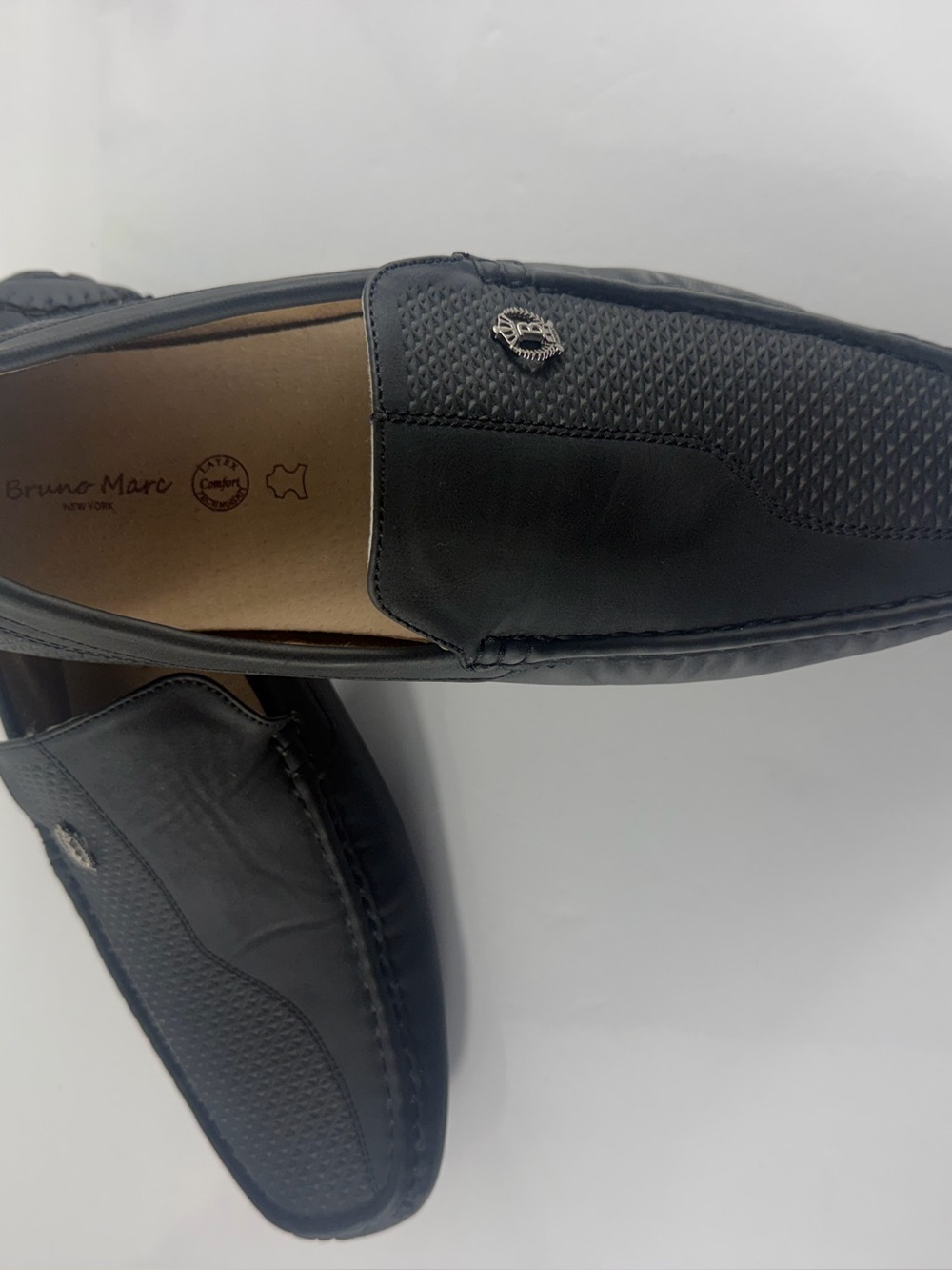 Bruno Marc Men’s Black Driving Loafers Size 10